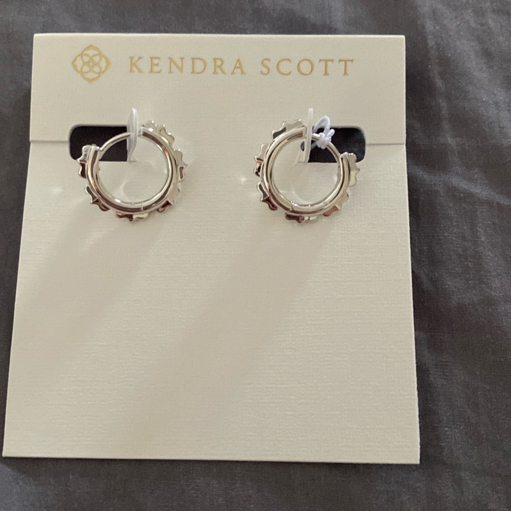 COPY - Kendra Scott Genevieve Huggie Earrings, Rhodium-Plated